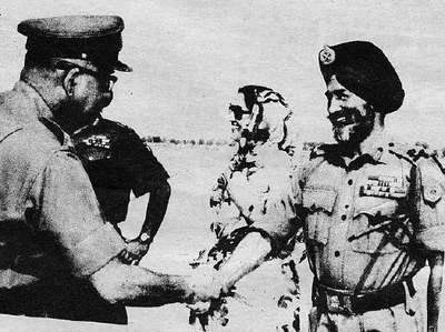 Shabeg Singh Shaking Hand With Officer
