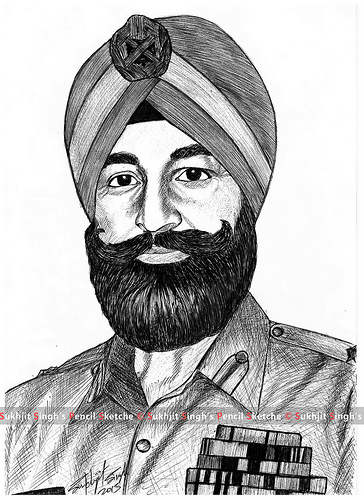 Sketch Of Shabeg Singh