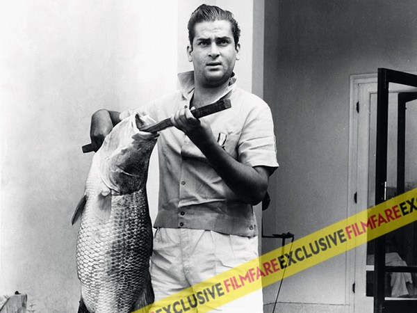 Shammi Kapoor Holding Fish