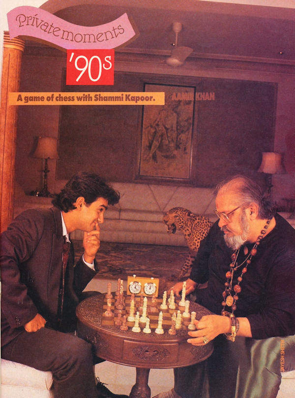 Shammi Kapoor Playing Chess With Aamir Khan