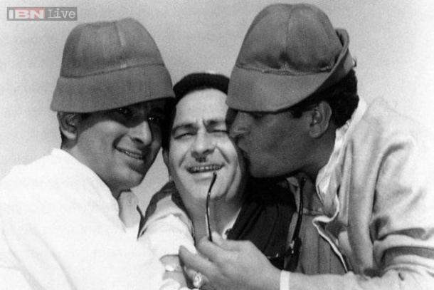 Shammi With Shashi And Raj Kapoor