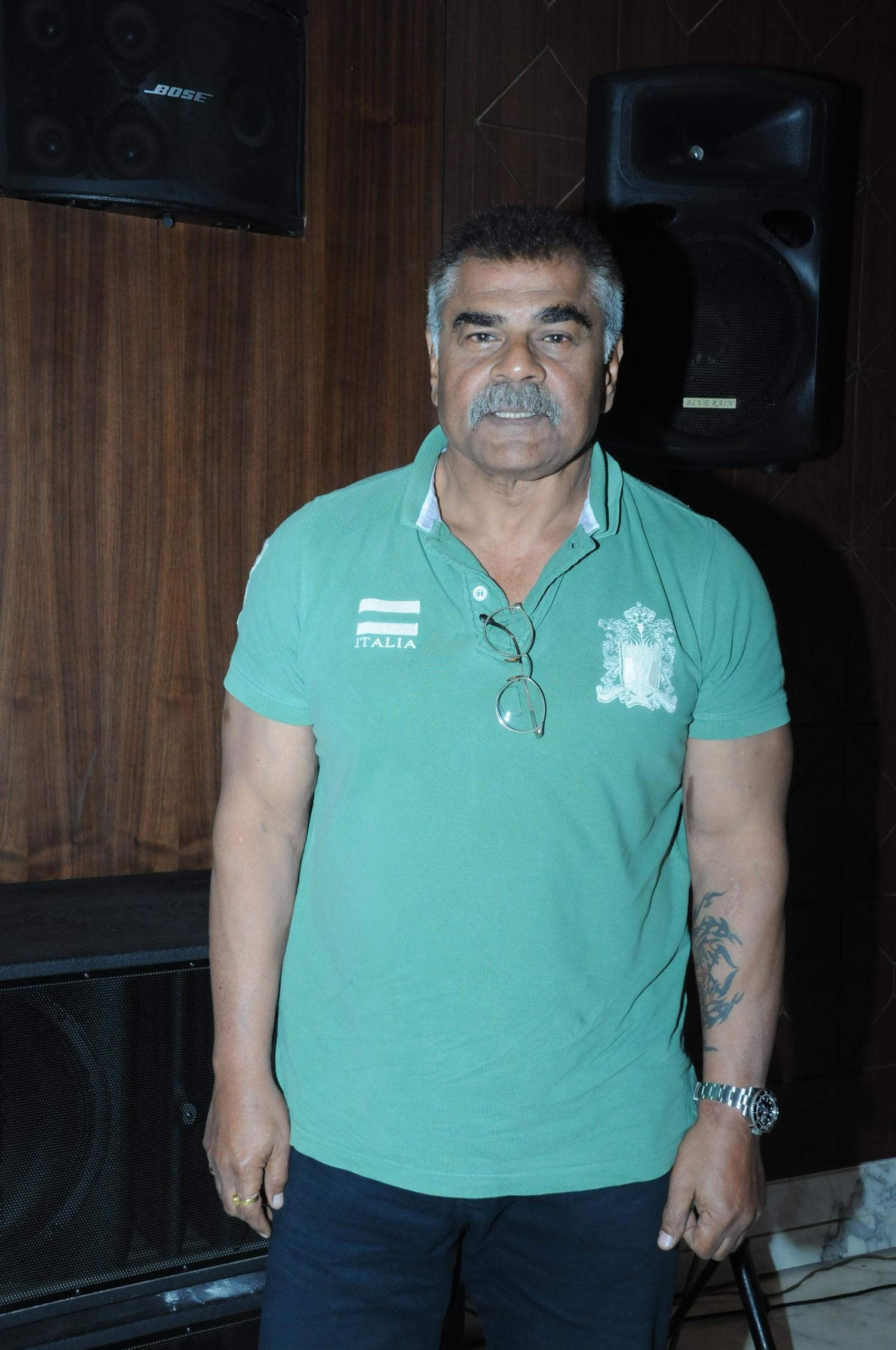 Sharat Saxena Wearing Green T Shirt