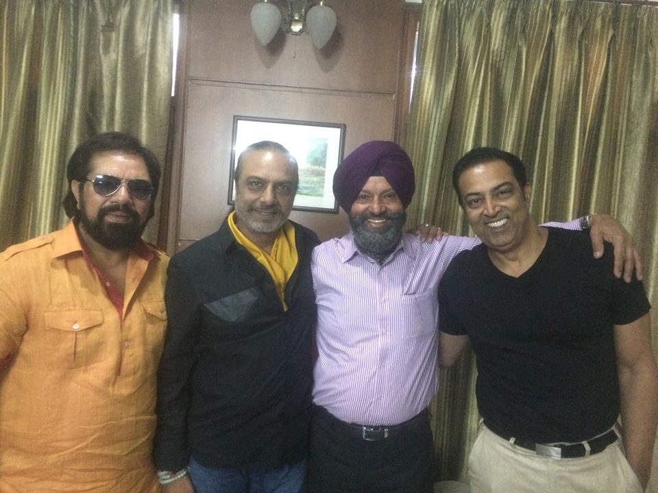 Shavinder With B.N.Sharma,Girja Shankar And Vindu Dara Singh