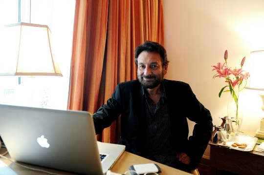 Shekhar Kapur Using Laptop