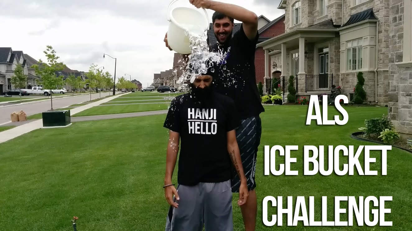 Sim Doing Ice Bucket Challenge On His Friend