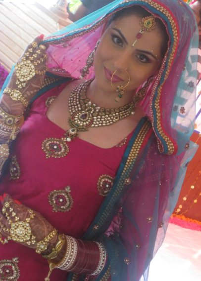 Simran Sachdeva Wearing Wedding Dress