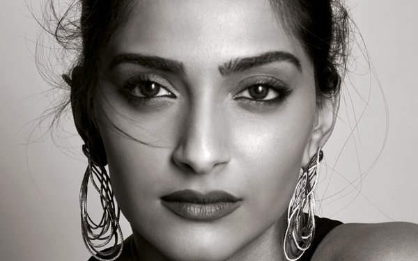Black And White Image Of Sonam Kapoor