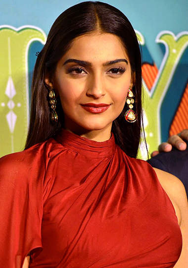 Sonam Looking Adorable In Red Dress