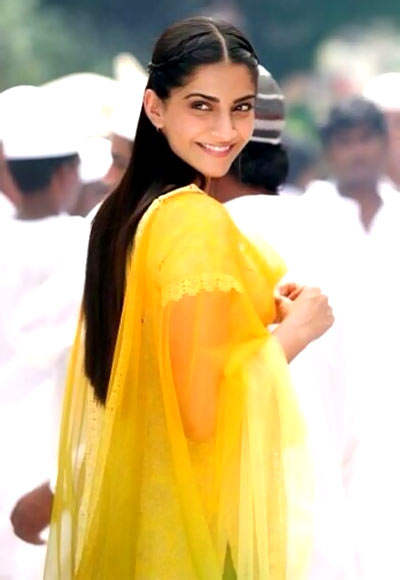 Sonam Looking Adorable In Yellow Dress