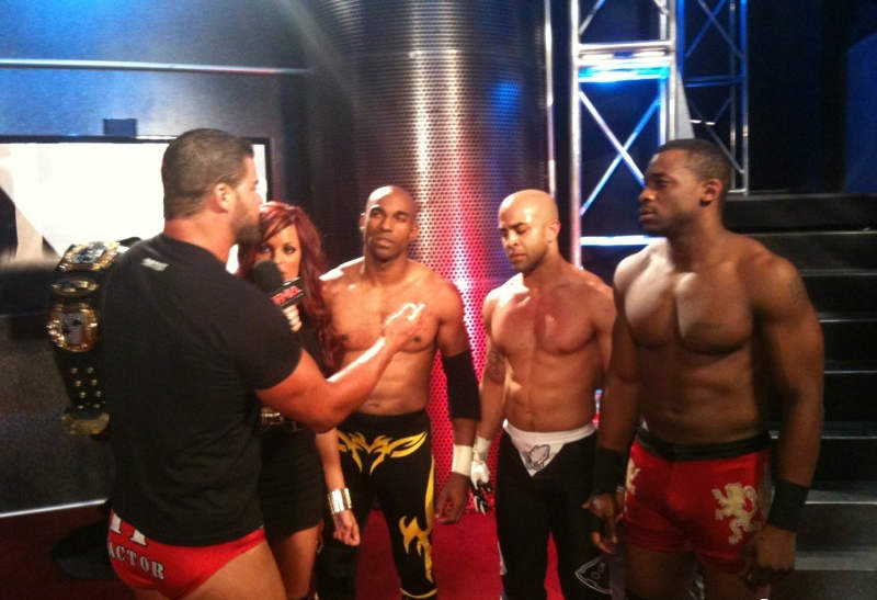 Sonjay Dutt With Other Wrerstlers