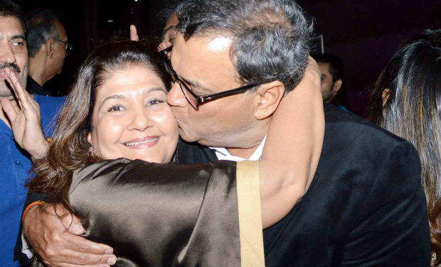 Subhash Ghai Kissing His Wife