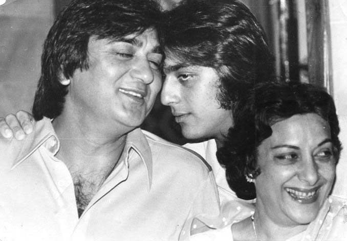 Sunil Dutt With Nargis And Sanjay