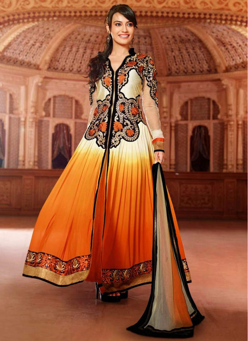 Surbhi Looking Marvellous In Orange Dress