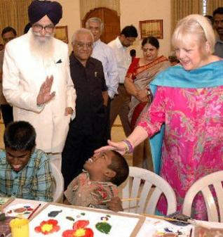 Surjit Singh Barnala Meets Hadicapped Childrens
