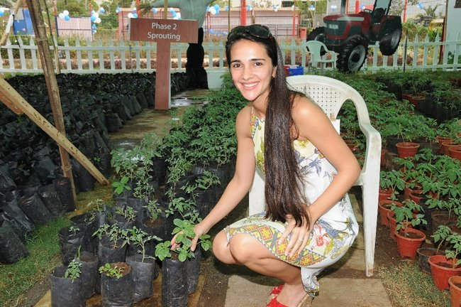 Tara Sharma At Plant Nursery