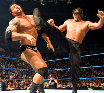 Great Khali Hitting Batista