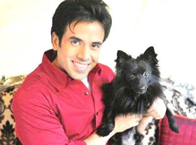Tusshar Kapoor With His Dog