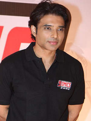 Uday Chopra Wearing Black Tshirt