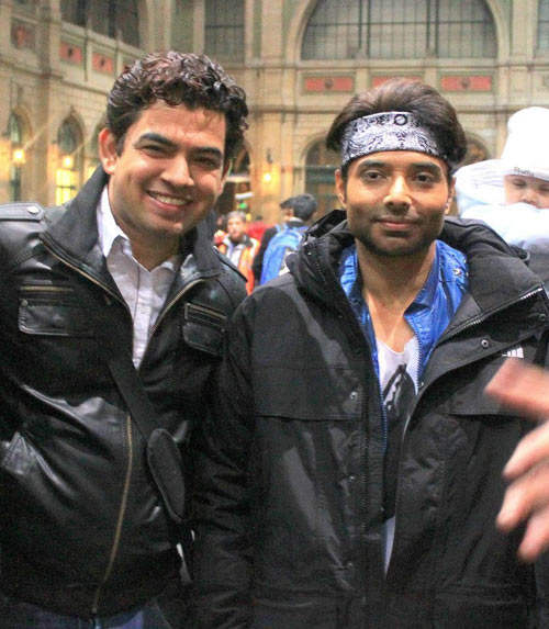 Uday Chopra With His Fan