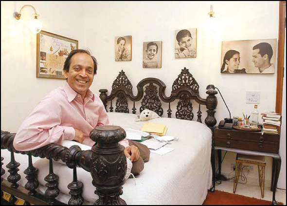 Vikram Seth In His Bed Room