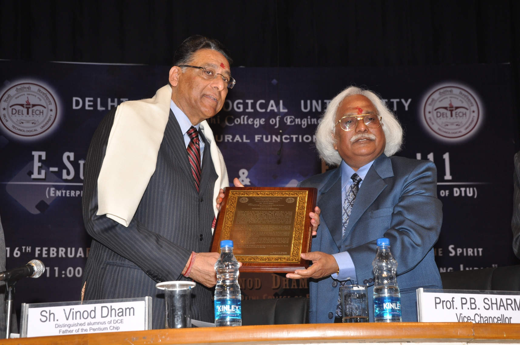 Prof.P.B.Sharma Honoring Vinod Dham