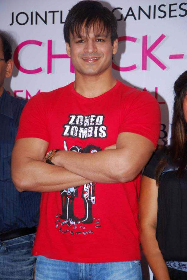 Vivek Looking Cool In Red Tshirt