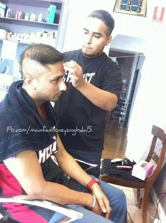 Honey Singh During His Hair Cutting