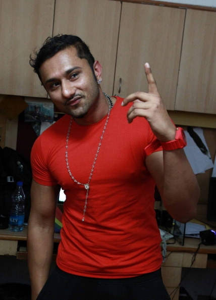 Honey Singh Wearing Red Tshirt