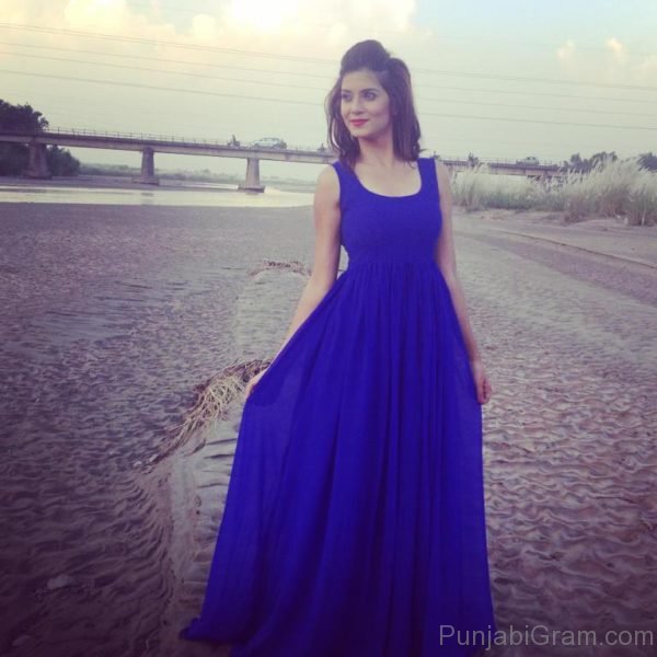 Aakanksha Sareen In Blue Outfit-133