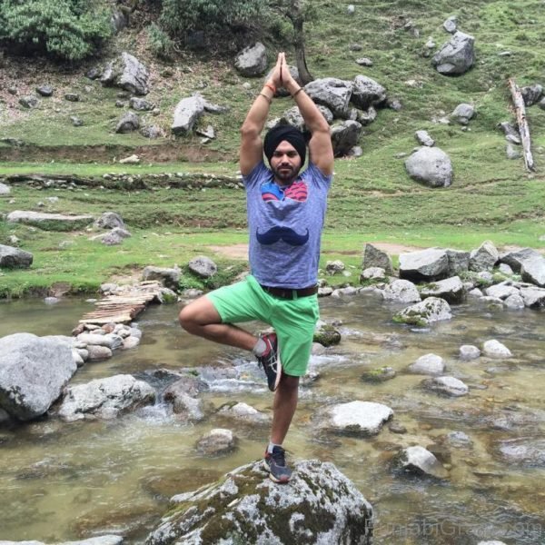 Balraj Singh Khehra Doing Yoga-107