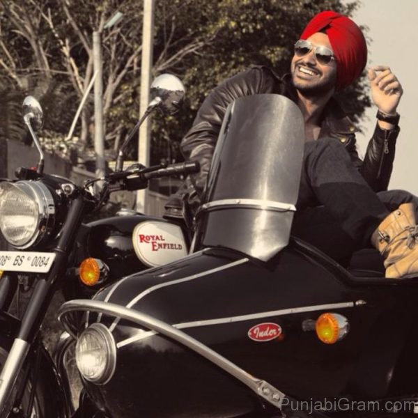 Balraj Singh Khehra Sitting On Bike-155