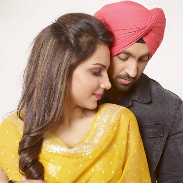 Diljit Dosanjh Giving Pose With Monica Gill