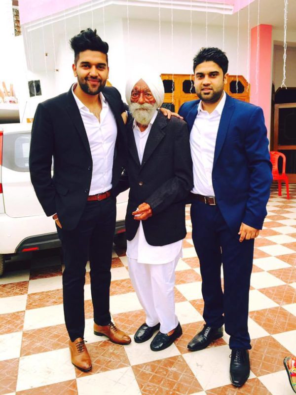 Guru Randhawa With Grand Father And Brother