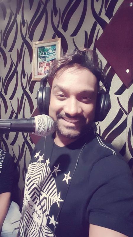 Master Saleem During Recording Song