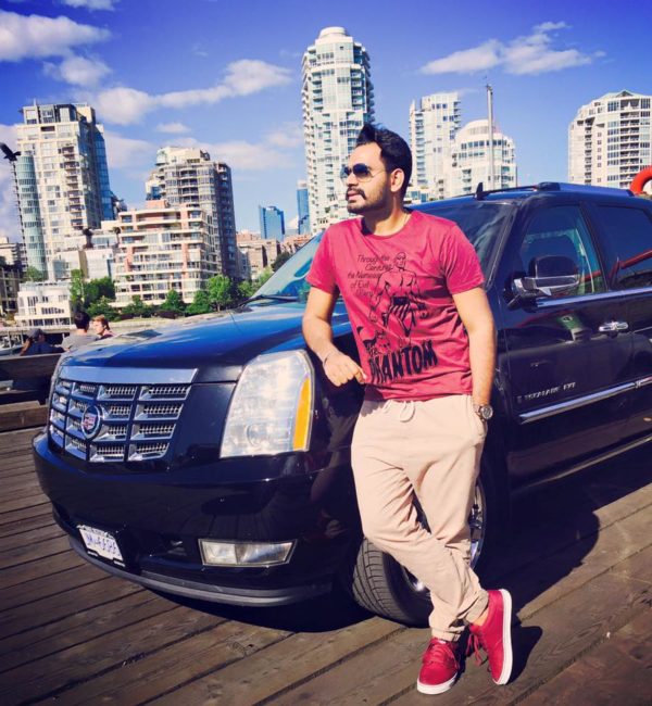 Prabh Gill Giving Pose With Car