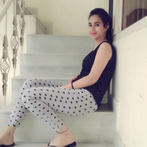 Sunanda Sharma Sitting On Stairs-128