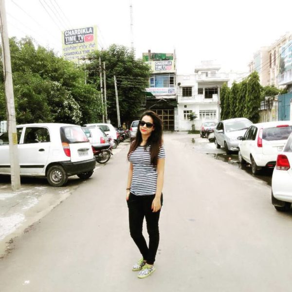 Sunanda Sharma Standing On Road -348