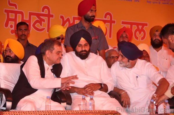 Bikram Singh Majithia with malooka and minister