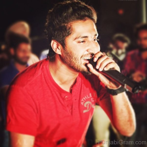 Jassi Gill In Red T- Shirt-454