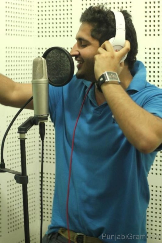 Jassi gill recording song in studio