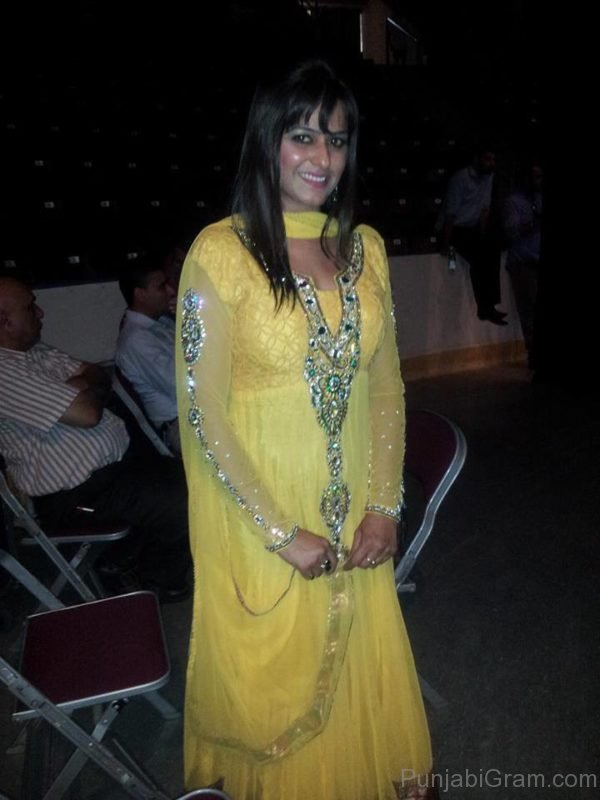 Anshu Sawhney In Yellow Dress