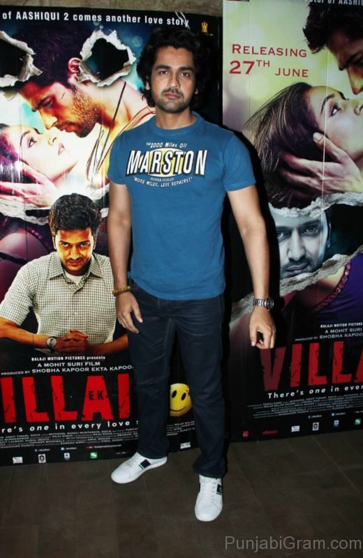Arjan Bajwa In Blue T Shirt