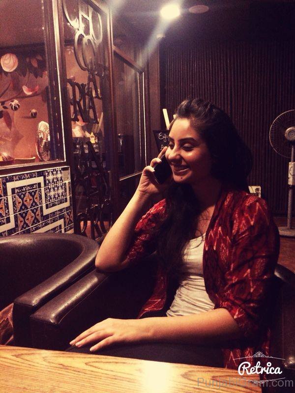 Bhanushree Mehra On Phone