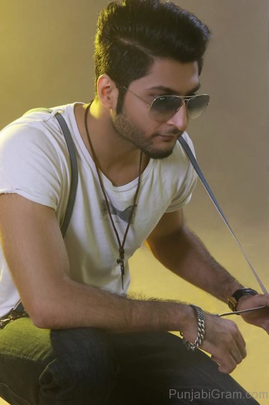 Bilal Saeed Looking Cool In White T Shirt
