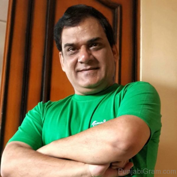 Gopi Bhalla In Green T Shirt