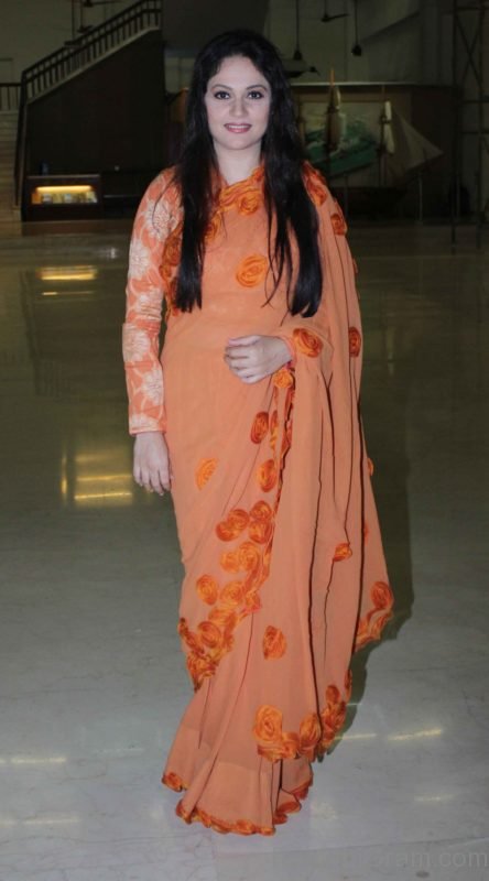 Gracy Singh In Orange Saree