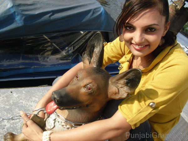 Jasmine Jassi With Dog