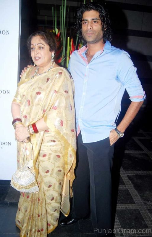 Kirron Kher With Sikander Kher